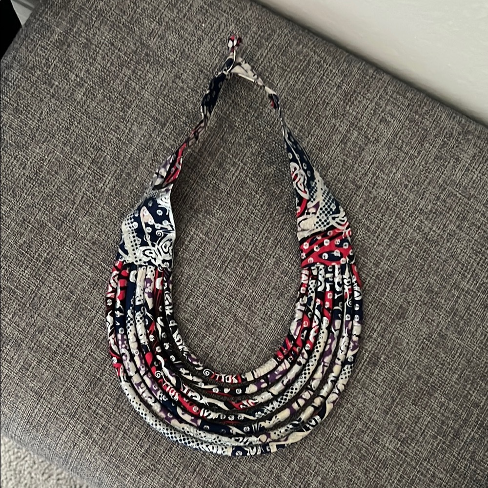 NWOT Multicolor Fabric Necklace